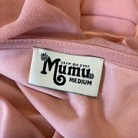 Show Me Your Mumu Pink Ruffle Granada Dress Size Medium - Picture 10 of 11